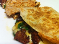 veggie and chorizo quesadilla